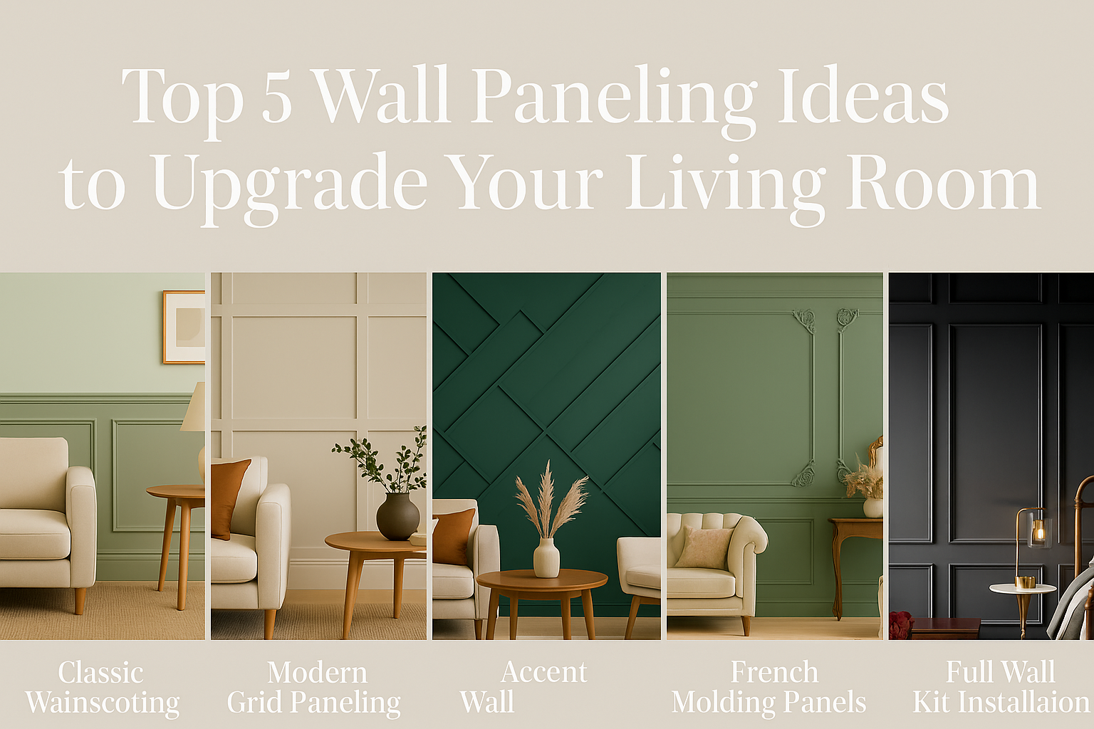 Top 5 Wall Paneling Ideas to Upgrade Your Living Room
