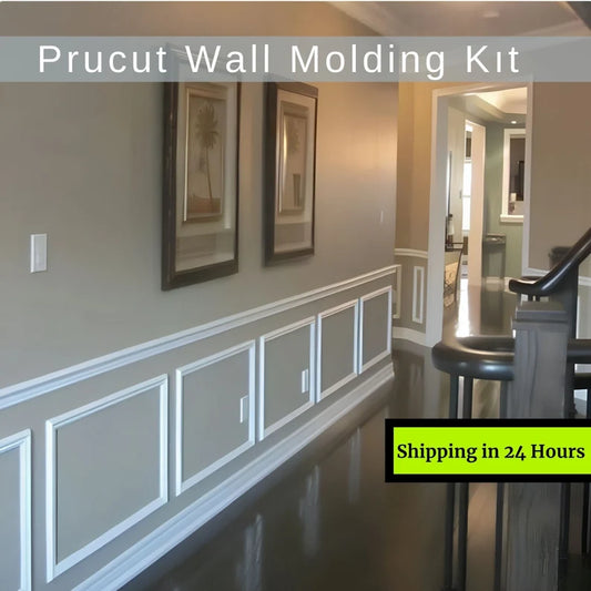 Paintable Paneling Kit - Ready Made Wall Molding Kit - Accent Wall Molding