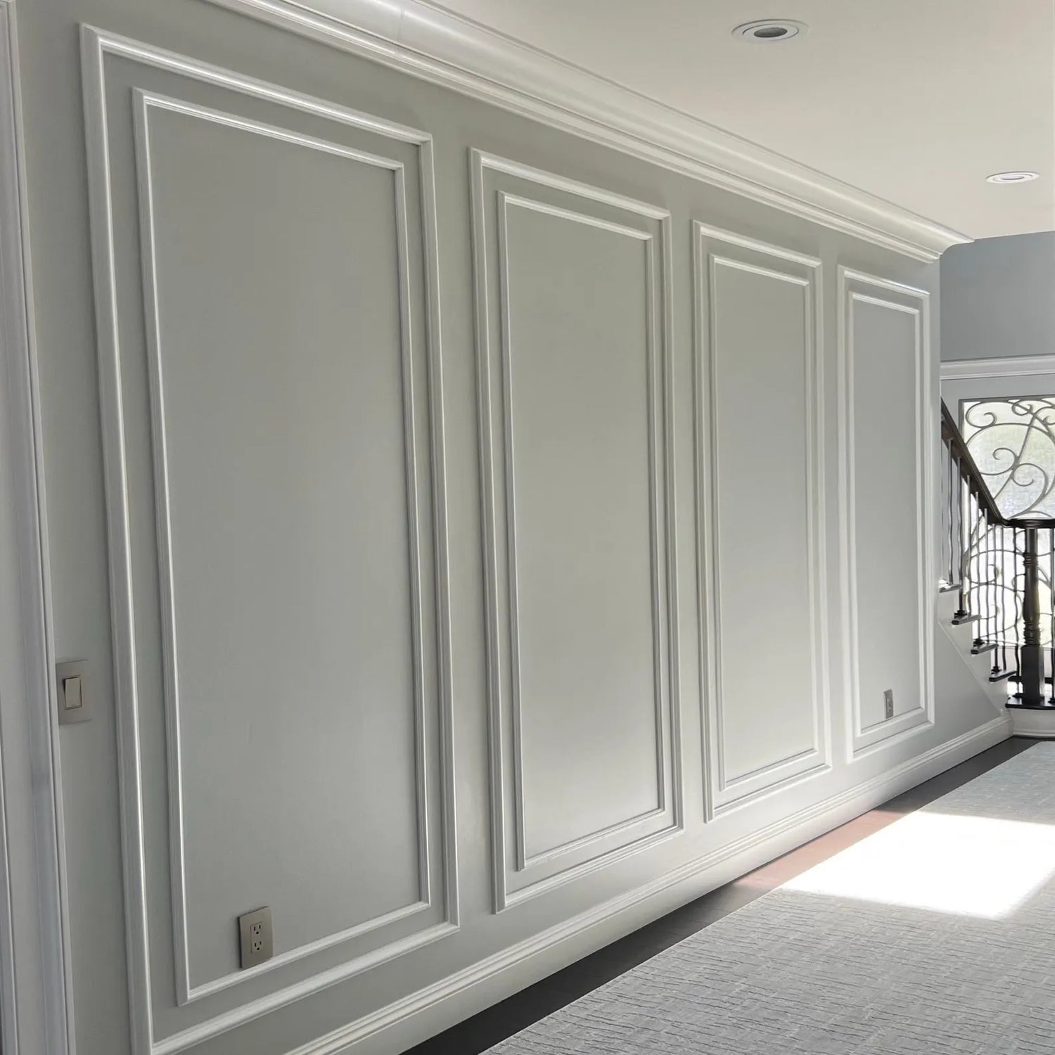 Wainscoting Cladding Kit - Factory Primed Wall Moulding Pack Double Panel Design