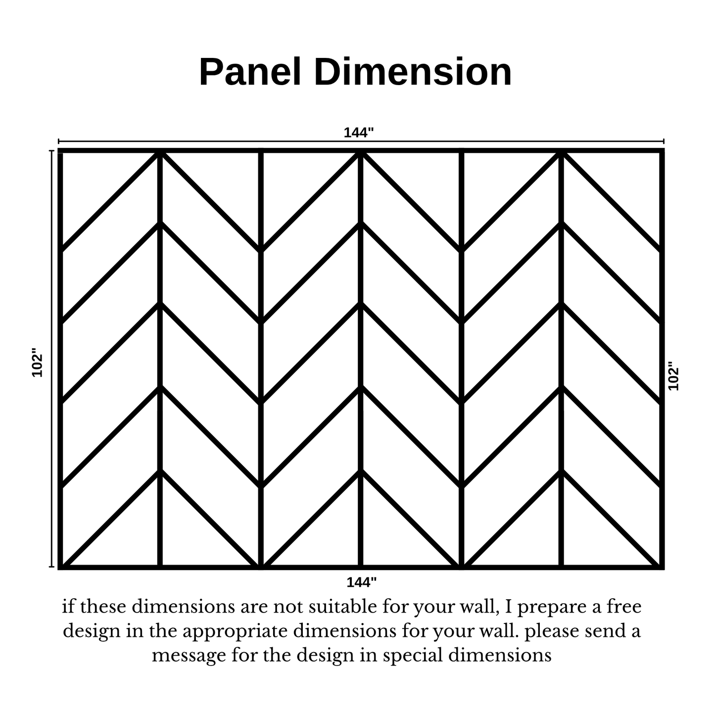 Herringbone Pattern Wall Molding Kit - Ready to Assemble for Living Areas