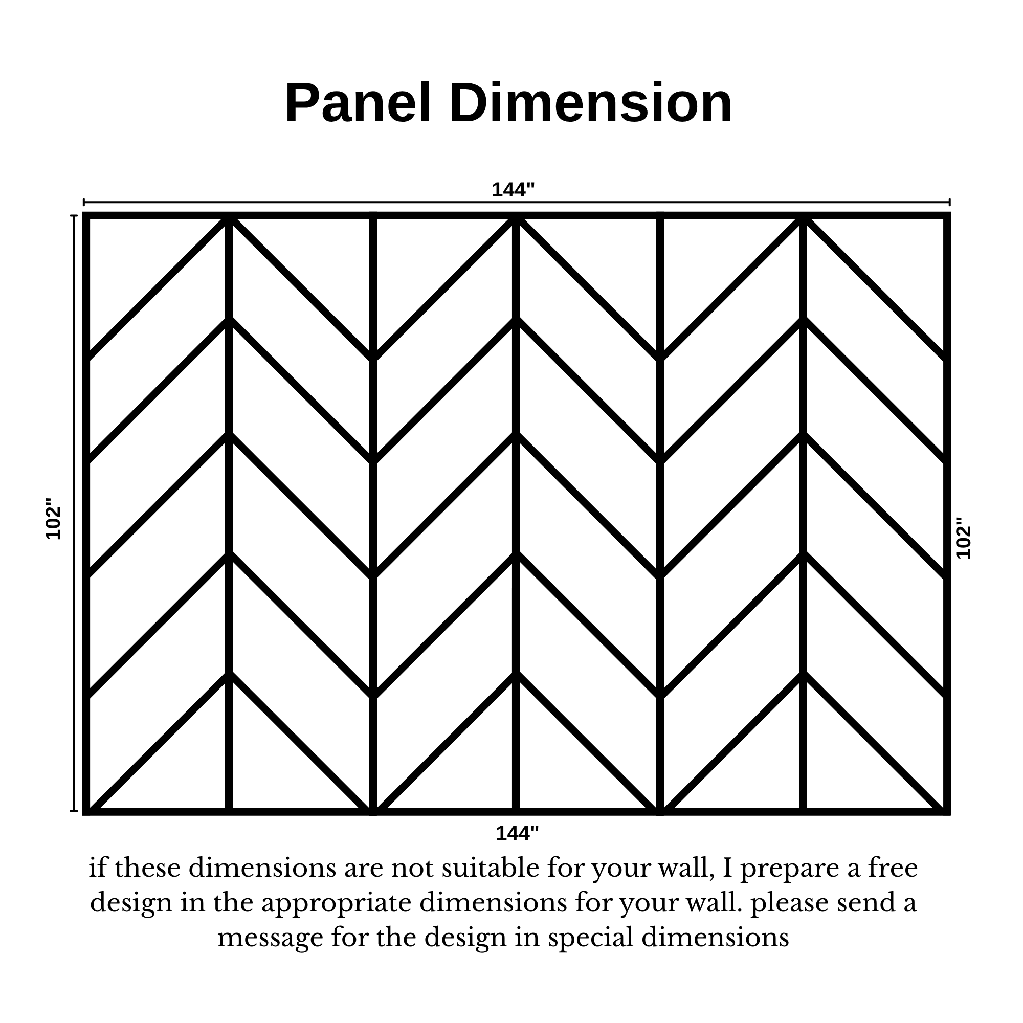 Herringbone Pattern Wall Molding Kit - Ready to Assemble for Living Areas