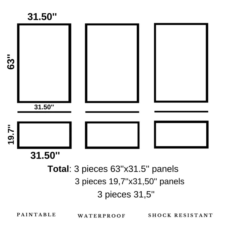Wall molding package ready to assemble, pre-cut factory primed