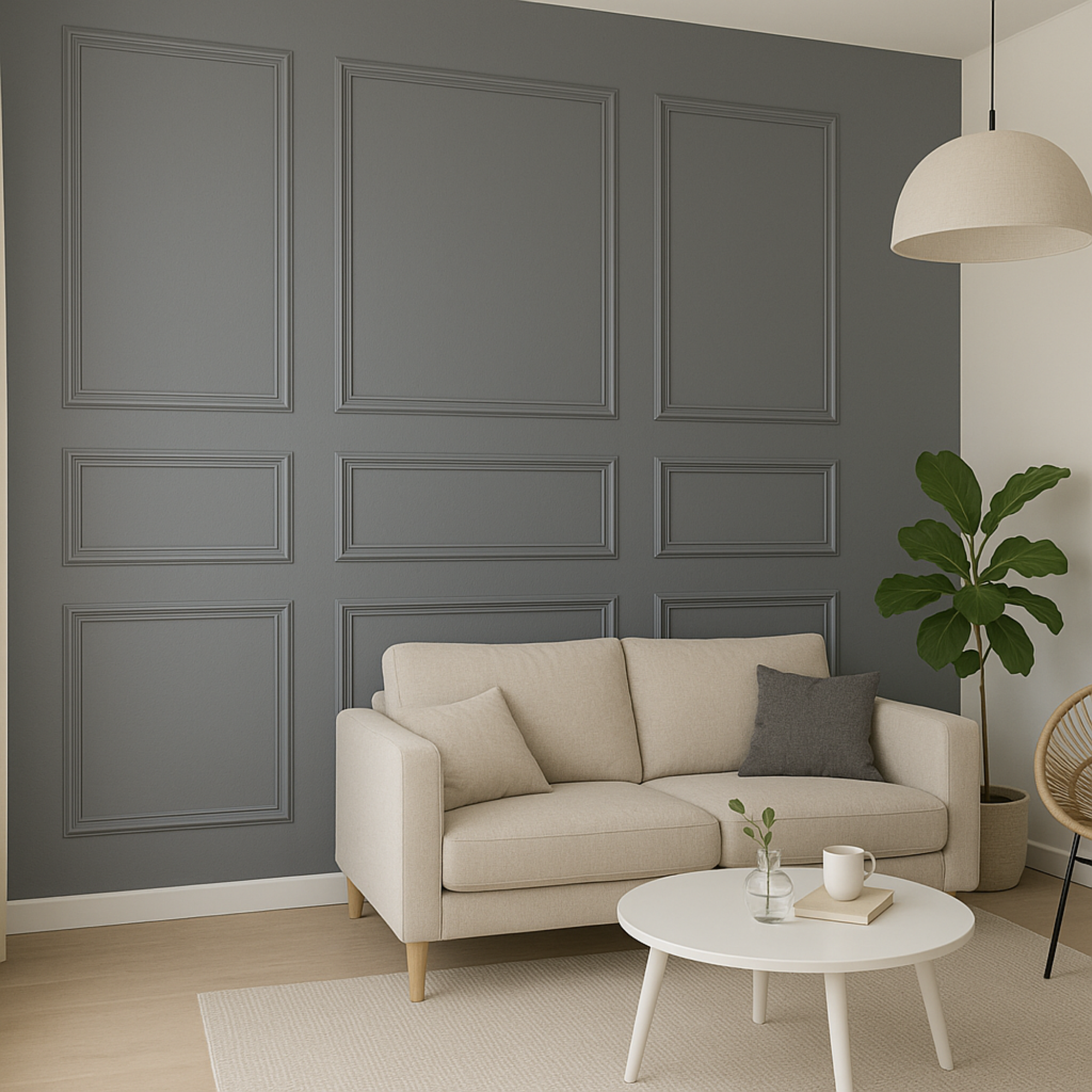 Ready-to-install Wall Molding Package, Pre-cut Factory Primed Wainscoting Kit