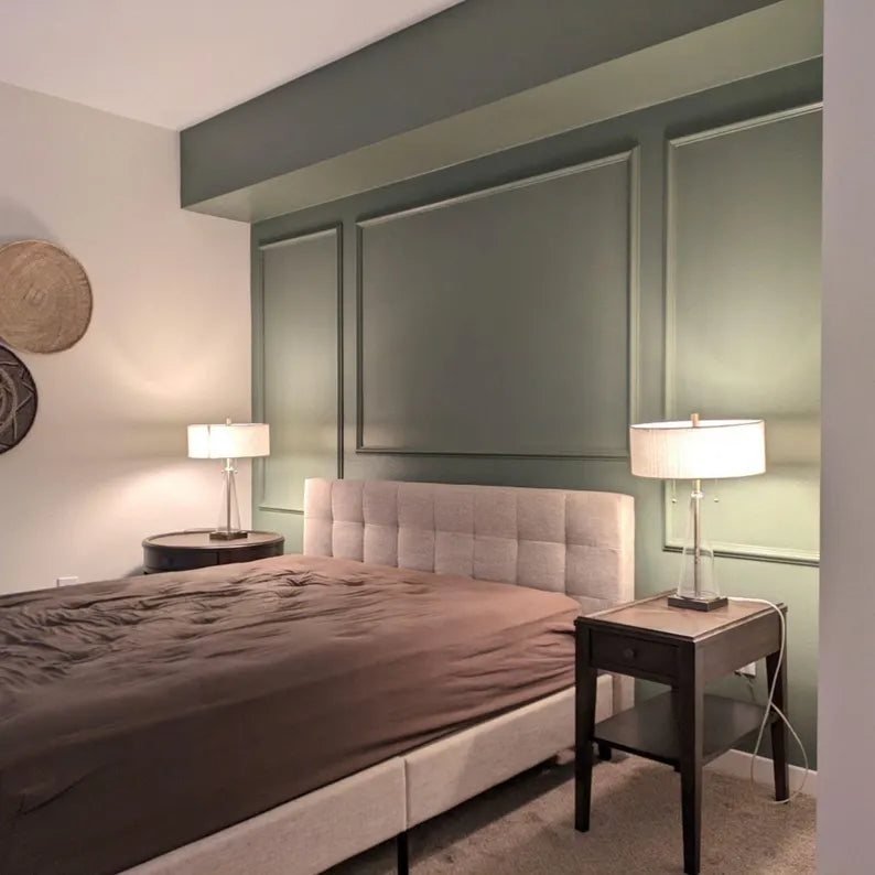 Wall Molding Pack for Bedroom, DIY Wall Trim, Wall Molding Kit with Pre-cut Liner