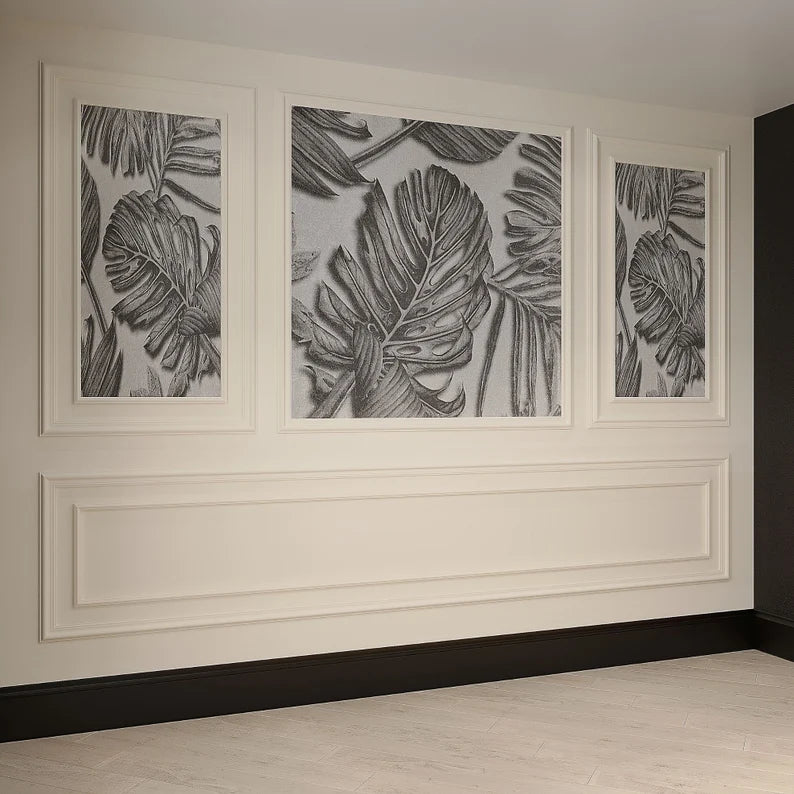 Wall Moulding Kit, Accent Wall, Custom made wall molding project ready to assemble