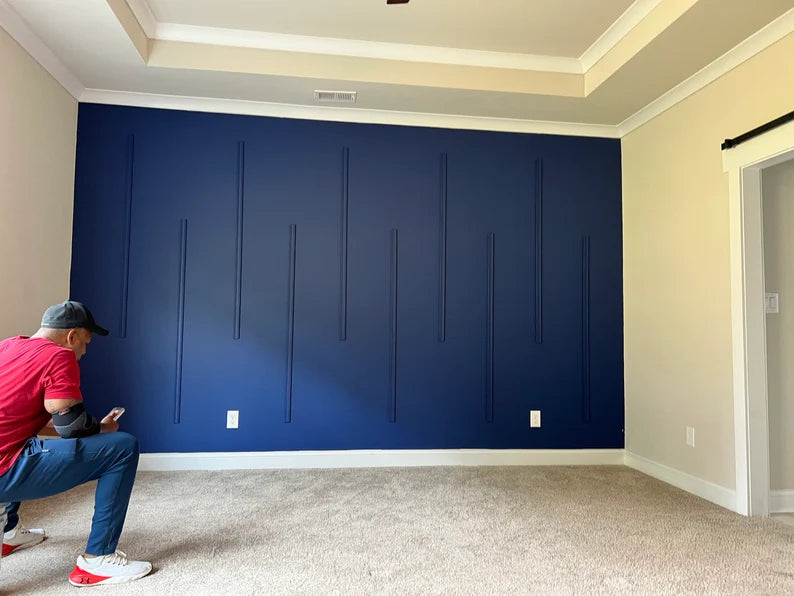 Easy DIY Wall Molding Kit – Transform Your Space with Pre-cut Bespoke Wainscoting Frames and Stylish Wall Paneling