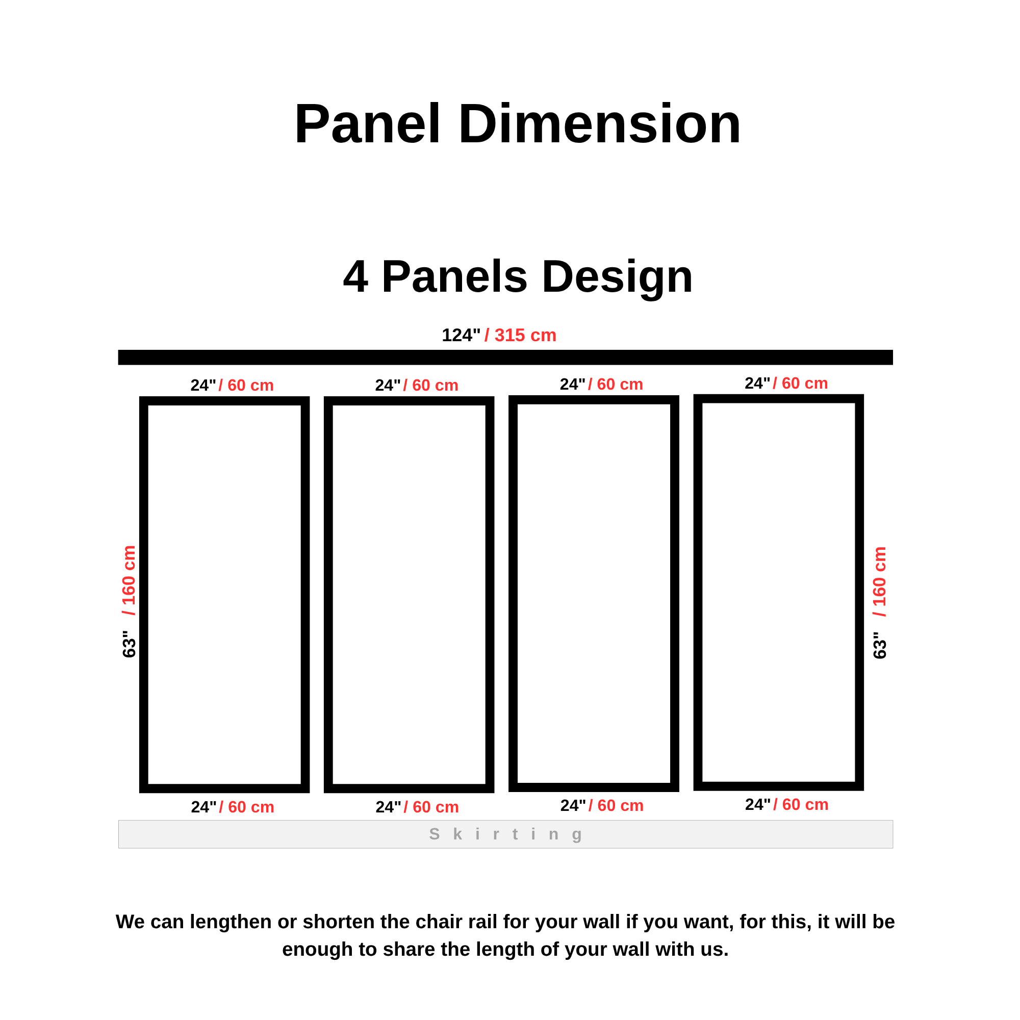 Wall Molding Package Ready to Assemble - Accent Wall Trim Paneling- Half Wall Panel Kit