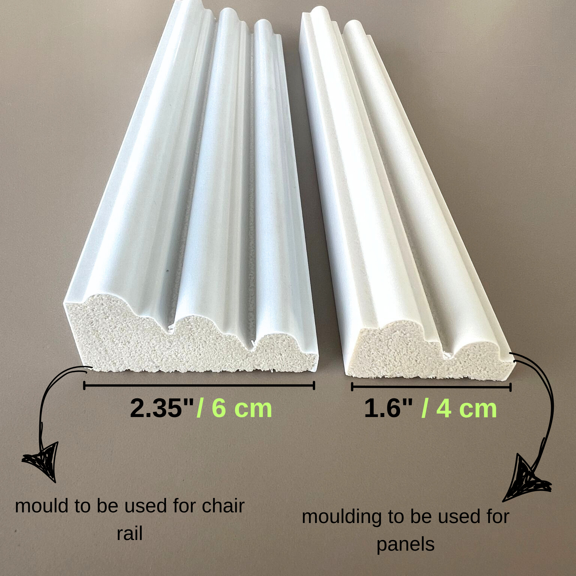 Wall Molding Package Ready to Assemble - Accent Wall Trim Paneling- Half Wall Panel Kit