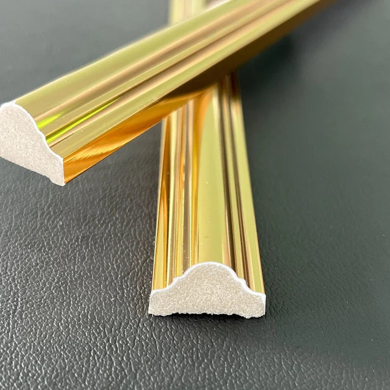 Shiny Gold Wall molding Gold-Coated Wall molding - Full Length Trim