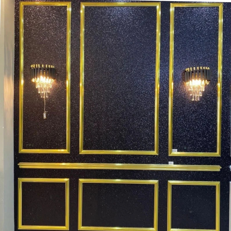 Shiny Gold Wall molding Gold-Coated Wall molding - Full Length Trim